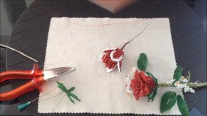 РОЗА из БИСЕРА. TUTORIAL: Rose out of beads. Часть 2/2. БИСЕРОПЛЕТЕНИЕ для НАЧИНАЮЩИХ