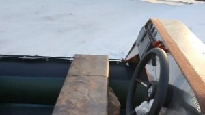 Проверка работы двигателя Zonghen GB 1000  в мороз на аэролодке. Родной карбюратор.