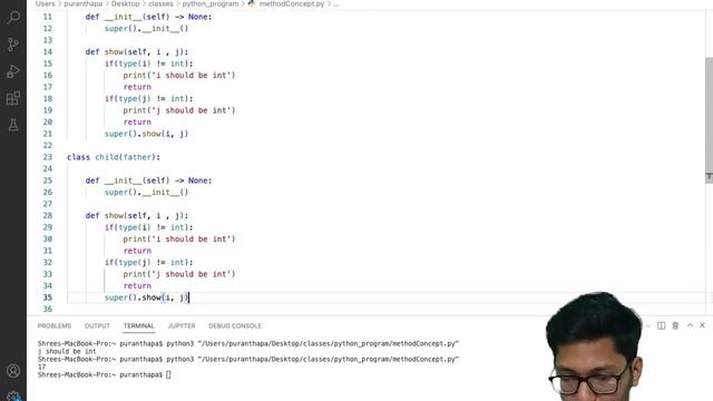 Learn Method Overriding and Overloading in Python | Python Series |  Python for beginners in Hindi