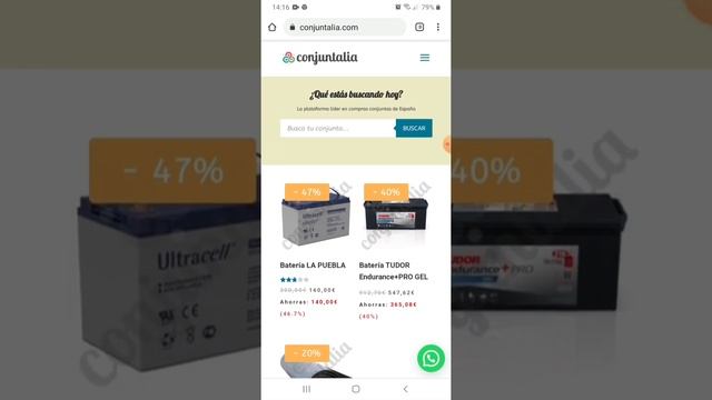 App de Conjuntalia en tu móvil (plataforma líder en compras conjuntas)