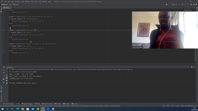 COME CODE A PYTHON QUIZ GAME WITH ME