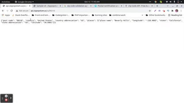 free api to validate zip code | get city, state, country through zip code | free zip code validator