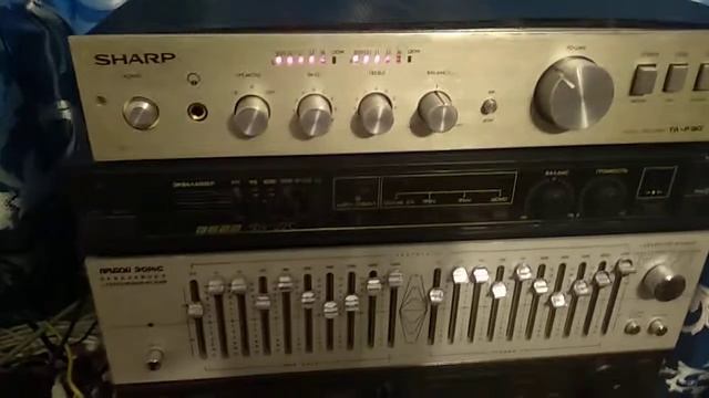 Sharp, самодельный усилитель эквалайзер прибой 014 и attitude alpha 30