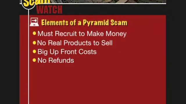 ScamWATCH Episode 10: Ponzi & Pyramid Schemes смотреть онлайн