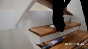 Сборка #лестницы на второй этаж; #Лестница в частном доме...