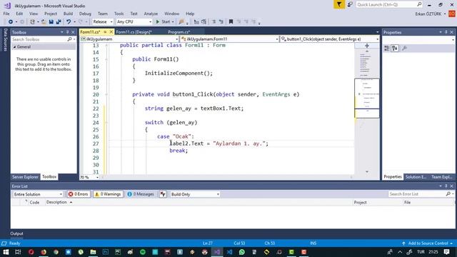 SWITCH CASE YAPISI (C# Dersleri 2019 - #13) смотреть онлайн