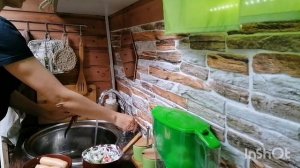 Автодом Паз первый выезд, Баня, греется двигатель..