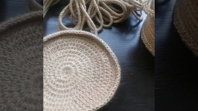 Как связать корзину из джута смотреть онлайн