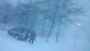 Сахалин Ноглики сильная метель 26.12.2017