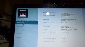 format Install windows 7  Toshiba L50 boot