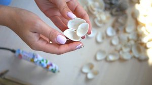 Цветы из ракушек / ОРХИДЕЯ / DIY TSVORIC