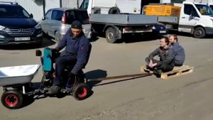 Садовая аккумуляторная тачка тест