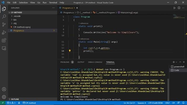 Methods in C# | C# Methods Tutorial | C# Tutorial for Beginners | Learn C# Programming | Simplilear
