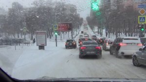 Ниссан Лиф в глубокий снег 23.11.2021г