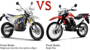 Husqvarna 701 Enduro vs Honda XR 190 CT Test specification comparison