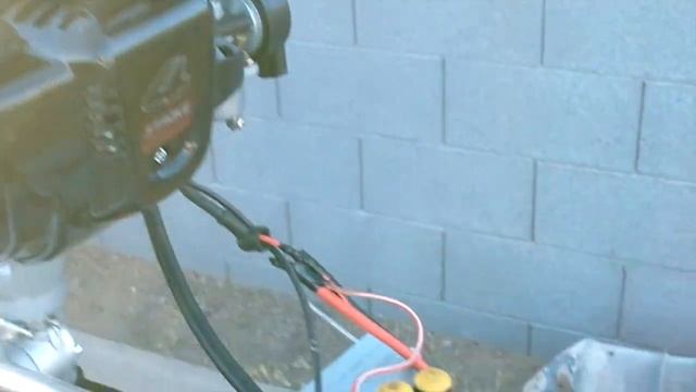 FIRST TEST ON MODIFIED HONDA GX25 /GX35 1.5HP 4 STROKE OUTBOARD  WITH ELECTRIC STARTER CONVERSION