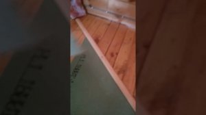 Укладка еловой подложки на деревянный пол