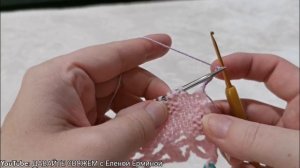 Обвязка края крючком по открытым петлям