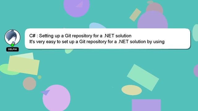 C# : Setting up a Git repository for a .NET solution смотреть онлайн