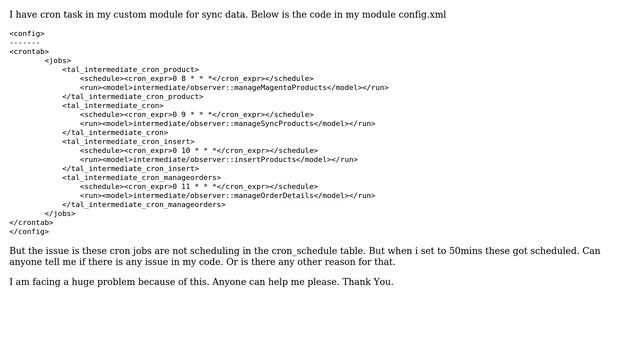 Magento: Magento cron jobs are not scheduling in the cron_schedule table смотреть онлайн