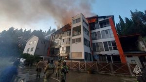 В Сочи произошел пожар в многоквартирном доме