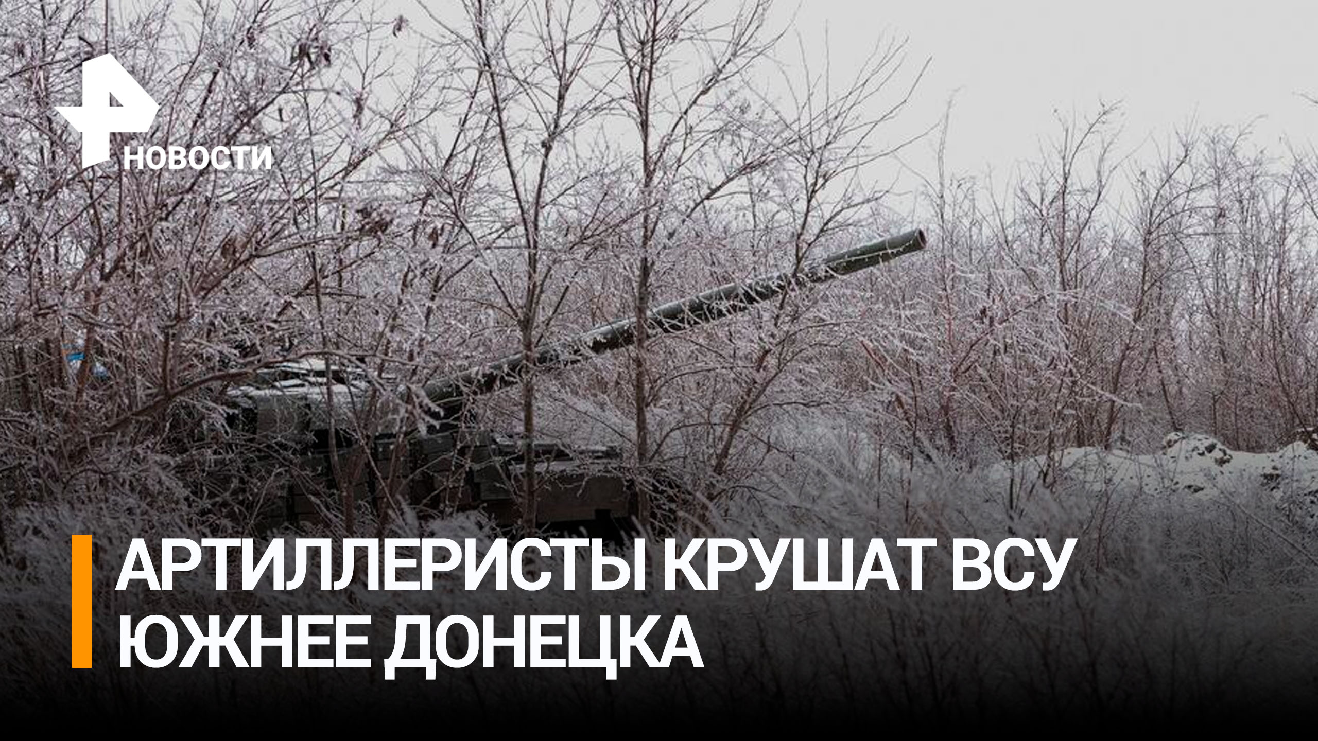 Российская артиллерия крушит укрепления ВСУ южнее Донецка / РЕН Новости