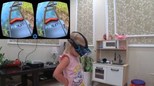 Милана в виртуальной реальности катается на Американских горках | Virtual Reality