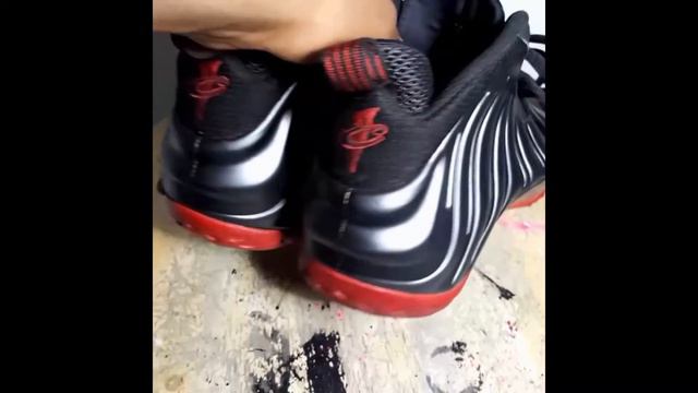 Restore Reglue and deep clean on Cough Drop Foamposites and Jordan 16 bred смотреть онлайн