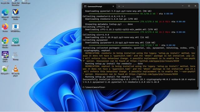 Install esptool on Windows 11