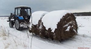 МТЗ-82! Так сено ещё никто не перевозил.