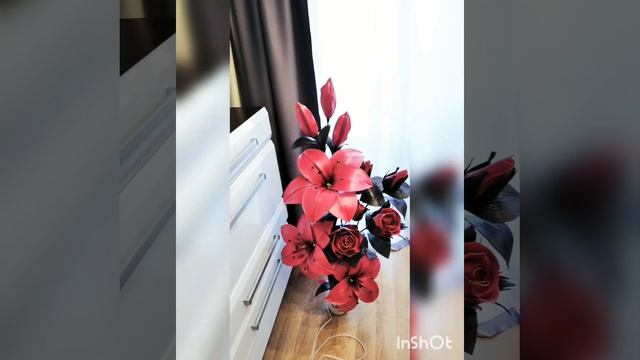 Светильник-букет"ЛИЛИИ+РОЗЫ!!!НОВИНКА из изолона. смотреть онлайн