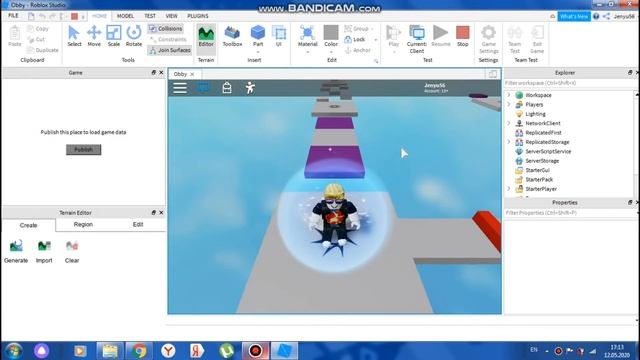 Cделал свой режим {паркур} в ROBLOX Studio смотреть онлайн