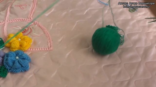 Вязание листочков (листьев) спицами смотреть онлайн