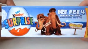 3 Киндер Сюрприз Яйца Ледниковый Период 4 Kinder Surprise Pack of 3 Eggs Unboxing Ice Age 4