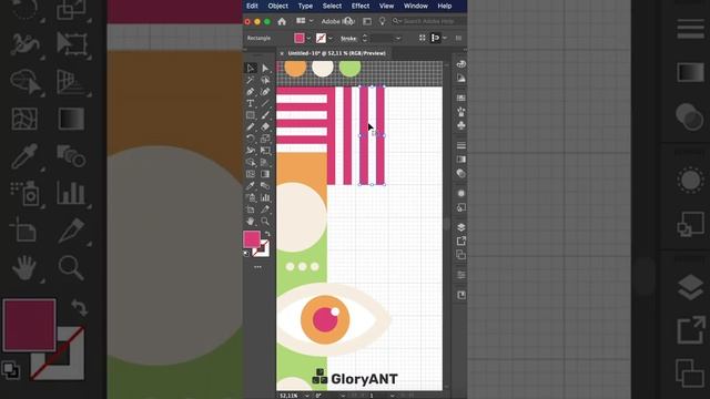 Геометрическая иллюстрация Adobe Illustrator #geometric #adobeillustrator #tutorial #designhelp