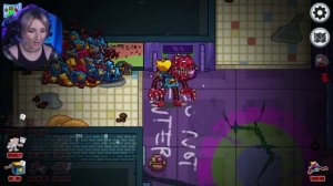 Transforming into BOXY BOO in Among Us!