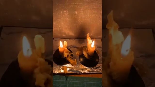 Сколько горят свечи? Часть 2. #таймлапс #candle #timelapse #свечаизвощины свечи горели 3 ч. 32 мин.