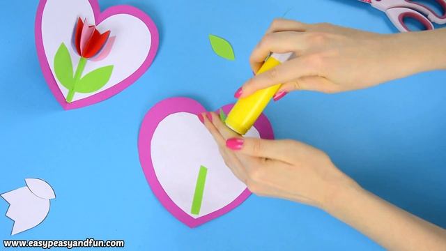 Tulip in a Heart Card - step by step Valentines day or Mothers day card tutorial смотреть онлайн