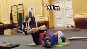 4.10 Грудные. Жим в Смитте лёжа на полу. Белорусский жим лёжа с 4 гирями. Разводка с гирями по 16 к