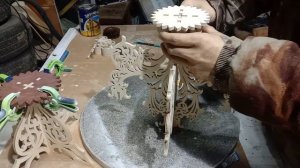 Подсвечник на пять свечей. Канделябр. Сделай сам.  Выпиливание из фанеры на лобзиковом станке Jet16