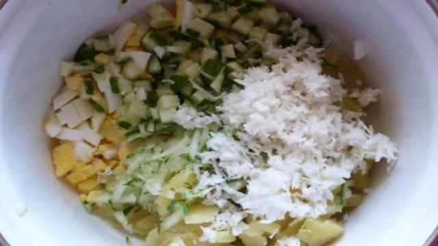 Окрошка с грибами