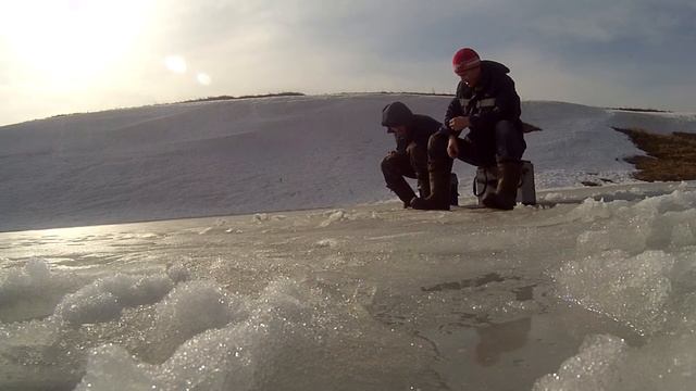 10.04.2016. Закрытие зимнего сезона. Ловим уклейку в пруду. смотреть онлайн