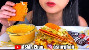 ASMR EXTRA CHEESY CRUNCHY TACOS *Taco Bell SLURPEE* Crunchy Eating Sounds (No Talking) ASMR Phan