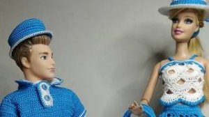 Вязаный летний костюм для Барби... и о японских крючках.