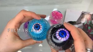 ЧТО ЭТО У НЕЁ В РУКАХ? Мячик попрыгунчик светящийся ГЛАЗ с блёстками