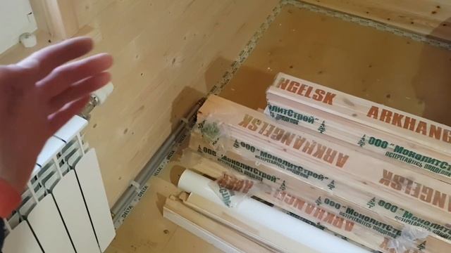 Тёплый водяной пол в каркасном доме на сваях. #тёплыйпол #отопление #каркасныйдом