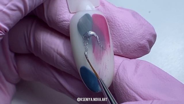 Серебряный кошачий глаз | Минимализм на ногтях | Быстрый дизайн ногтей