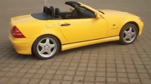 Mercedes SLK жёлтый родстер напрокат. Минск. Беларусь. Жёлтый кабриолет.