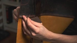 Изготовление кожаной сумки шоппера своими руками / Making handmade leather Tote bag asmr
