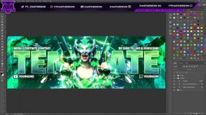 Free Fortnite Banner Template + Twitter, Twitch & YouTube Versions | FREE Photoshop Download